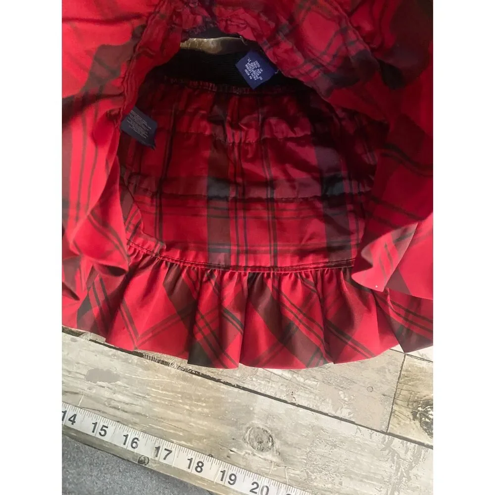 Ralph Lauren red and black holiday plaid ruffle skirt 4T